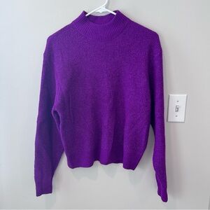 GAP Gorgeous Bright Purple Waffle Knit Sweater